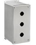 E3PBXSS Enclosure, Pilot Device, 30 mm, 3 Hole, Extra Deep, Stainless Steel